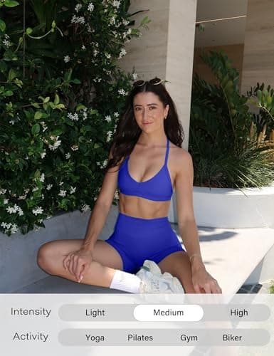 Unthewe Women's Workout Gym Biker Shorts High Waisted Athletic Booty Yoga Shorts with Tummy Control(U729-Sapphire Blue-S) - Thumbnail 5