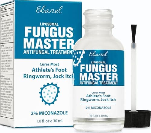 Ebanel Antifungal Cream Miconazole Athletes Foot Treatment, Cures Fungal Infection Leading to Nail Fungus, Jock Itch Cream with Undecylenic Acid, Tea Tree & Manuka Oil, Fast Itch Relief for Ringworm