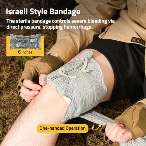 CVLIFE First Aid Kit Survival Emergency Kit IFAK Trauma Kit with MOLLE Pouch, Comprehensive Trauma Care - Ideal for Car, Camping, Hiking, Travel - Thumbnail 2