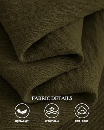 PRETTYGARDEN Women 2 Piece Lounge Sets 2026 Casual Summer Outfits Cap Sleeve Strappy Crop Tops Wide Leg Pant Tracksuit(Army Green,XX-Large) - Thumbnail 6