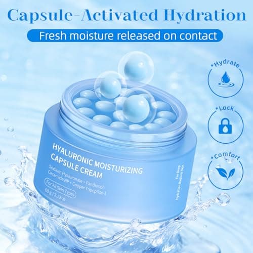 FIUMOT Hyaluronic Capsule Cream | Long-Lasting Hydration, Barrier Support & Daily Moisture Care for All Skin Types | Panthenol & Ceramides 2.12 oz - Thumbnail 2