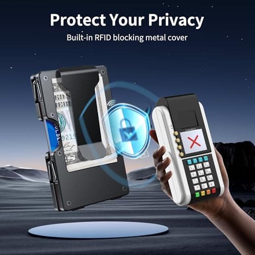 BIIGELL Wallet for Men - Air Tags Metal Wallet Work with Apple Find My(iOS Only), Mens Wallet with Removable Money Clip, RFID Blocking Credit Card Holders, Slim Wallet Tracker(Air Tags included) - Thumbnail 5