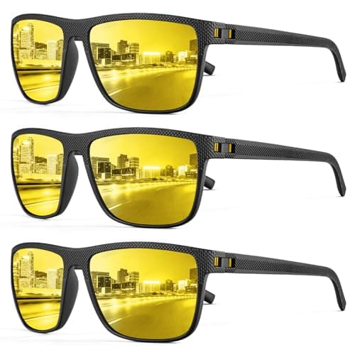 NSSIW Night Vision Glasses for Men, Mens Sunglasses Polarized with Lightweight Frame and UV Protection for Driving - Image 1
