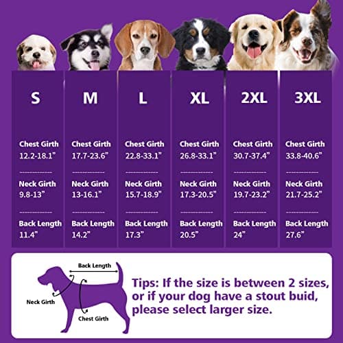 Fragralley Dog Coat Large, Waterproof Dog Jacket with Warm Fleece Lining, Adjustable Reflective Dogs Winter Coat, Turtleneck Pet Coats for Cold Weather (Purple L) - Thumbnail 3