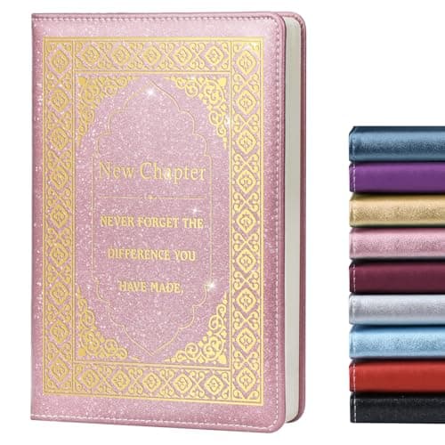 LBWCER Journal for Women,Employee Appreciation Gifts,Notebooks for Work,200 Pages, A5 Hardcover Leather Journals for Writing,School,Travel,Business,Work,Home (New Chapter Pink) - Image 1