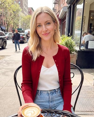 Arach&Cloz Women's Lightweight Cardigan Sweaters Soft Cashmere Business Work Button Down Ribbed Knit Open Front Long Sleeve Crew Neck Tops Spring 2026 Valentine Outfits Red XL - Thumbnail 2