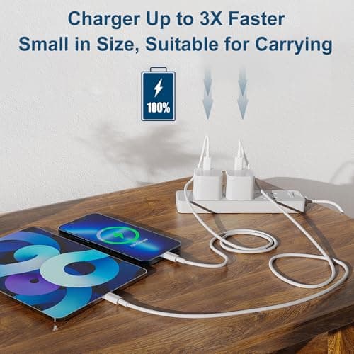 20W USB C Fast Charger Block 2Pack,PD Wall Adapter for iPhone 16/15/14,Mini - Thumbnail 4