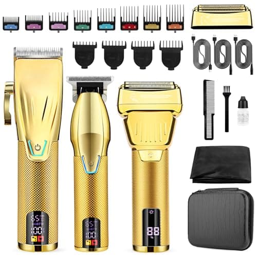 Hair Clippers for Men Professional, Cordless Beard Trimmer, 3 in 1 Clippers and Trimmers and Electric Razor Shaver Set with Bag, Mens Hair Clippers for Hair Cutting, Family, Barber - Image 1