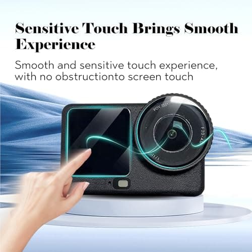 Screen Protector for DJI Osmo Action 6 Accessories(2 Sets),Lens Protector&Screen Protector for DJI Action 6 Accessories with Auxiliary Suction Cup,9H Hardness Tempered Glass, Ultra HD,Easy Installation - Thumbnail 6