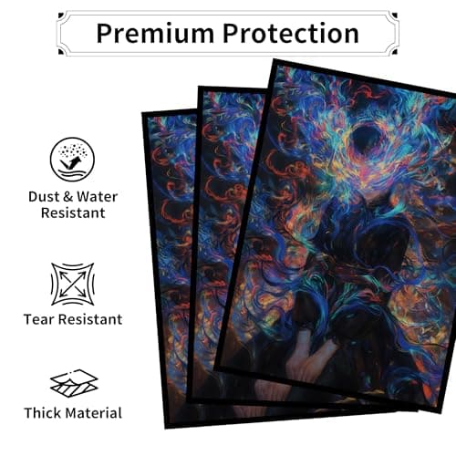 MTG Card Sleeves, Ultra Clear Front & Matte Finish Back, 100 Count Standard Size Matte Art Sleeve for Magic The Gathering (Girl) - Thumbnail 4