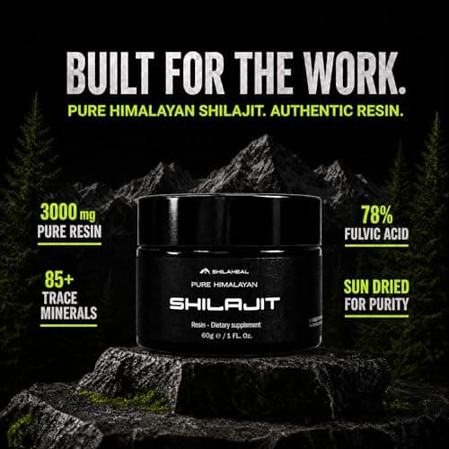 Shilajit Authentic Himalayan Shilajit Resin for Men & Women, High Fulvic Acid, Energy & Stamina, Immune Support, 85+ Trace Minerals, Lab Tested Organic Shilajit Resin, 100% Natural, 60 Grams - Thumbnail 4