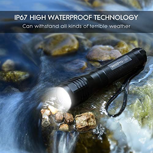WdtPro High-Powered LED Flashlight S3000, Super Bright Flashlights - High Lumen, IP67 Water Resistant, 3 Modes and Zoomable for Camping, Emergency, Hiking, Gift - Thumbnail 5