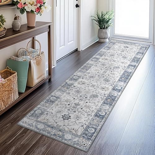 GRANNY SAYS Rug Runners for Hallways Non Slip, 2.6x8 Washable Runner Rug with Rubber Backing, Soft Low Pile Faux Wool Rug, Vintage Carpet Runners Rugs for Kitchen, Entryway, Living Room, Bathroom - Image 1