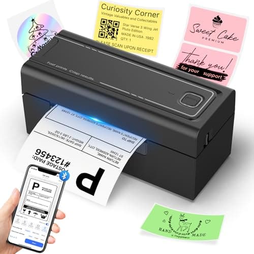 Hoorola Bluetooth Thermal Label Printer, Wireless 4x6 Shipping Label Printer for Small Business & Shipping Packages, Support iPhone, Android, Windows, macOS, Work for Amazon, Ebay, Shopify, Etsy, USPS - Image 1