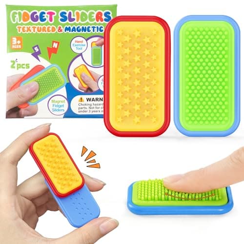 LADFAR Magnetic Sensory Fidget Toys – Star Bloom & Quiet Field Style Silicone Sliders for Anxiety Relief, Autism & Office Focus, Travel Desk Must-Have for Adults & Kids