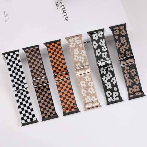 MITEV 6 Pack Stretchy Solo Loop Compatible with Apple Watch Band 38mm 40mm 41mm 42mm 44mm 46mm 45mm 49mm Women Men,Soft Nylon Elastic Braided Strap Wristband for iWatch Series Ultra 11 10 9 8 7 6 5 4 3 2 1 SE - Thumbnail 3