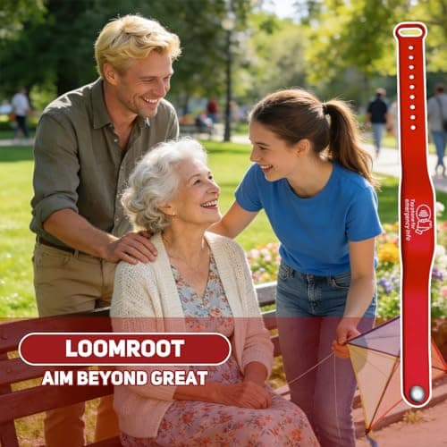 LOOMROOT Alert Med ID Bracelet, Silicone Waterproof NFC Wrist Band, Emergency Contact Tag for Adult Men & Women, No QR Code, USB or Charging Needed - Thumbnail 6