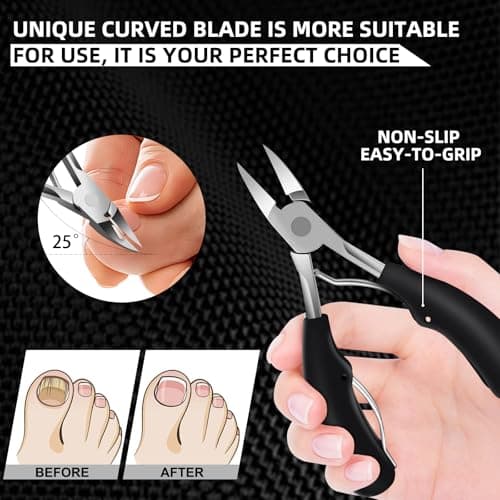 Werlla Werlla Toenail Clippers for Seniors Thick Toenails, Heavy Duty Toe Nail Clippers Adult Thick Nails Long Handle, Large Toenail Clippers for Thick Nails 8Pcs - Thumbnail 2