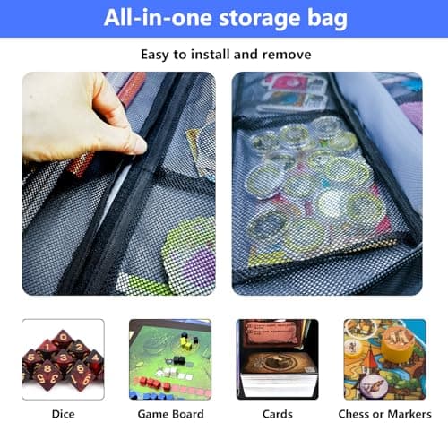 Mi Ya Mi Lai 17-Pocket Board Game Organizer Carry Case - Storage & Travel Case for Games, Cards, Tokens, Dice Accessories. - Thumbnail 5