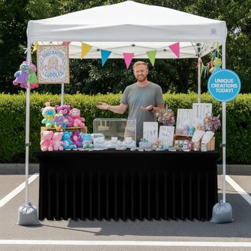 Smiry 2 Pack Spandex Open Back Tablecloth,Elastic Fitted Stretch Tablecloth for 6FT Rectangle Tables,Waterproof Washable Table Cover Skirt for Wedding, Banquet & Parties (Black, 72Lx30Wx30H Inch) - Thumbnail 6