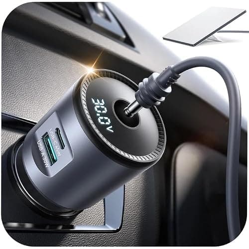 JOYROOM 3-in-1 Starlink Mini Car Adapter [Voltage Display] 12V-24V DC to 30V Step-up Converter, Ultra-Stable Starlink Mini Car Charger with Dual USB Ports Fast Charging for Cars, RVs, Trucks, Boats