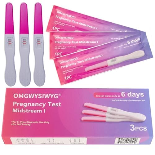 OMGWYSIWYG Pregnancy Test Early Detection HCG Tests,6 Days Before Missed Period,High Sensitivity 10 MIU/ml,Over 99% Accurate and Reliable Results for Women Fertility at Home - 3 Packs - Image 1