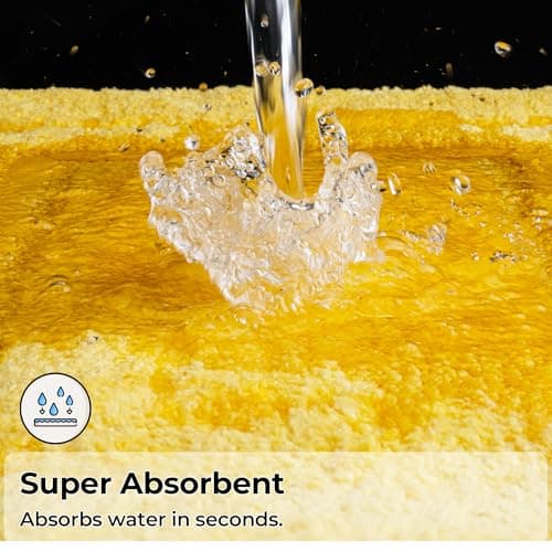 GRANNY SAYS Bathroom Rugs Sets 2 Piece,Soft Bath Mats for Bathroom, Bath Rugs Non Slip Washable, Absorbent Bath Rug for Tub, Shower and Toilet, Bath Mat Set (Yellow, 20" x 32" + 16" x 24") - Thumbnail 5