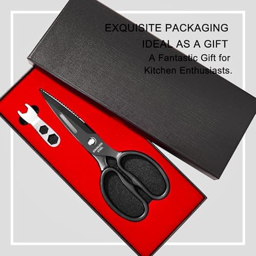 SLEMOON Heavy Duty Poultry Shears That Come Apart, All Purpose Kitchen Shears for Food,3Cr14 Fully Forged Stainless Steel Sharp Blades for Chicken,Meat,Seafood,Herbs Kitchen Scissors - Thumbnail 6