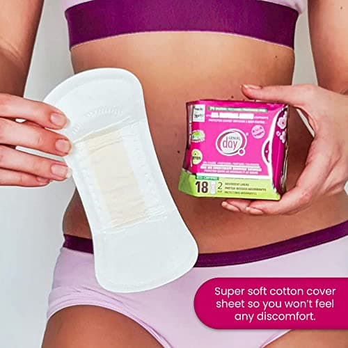 Genial Day - Cotton Panty Liners, Vegan & Non-Toxic Liners, Cotton Panty Liners for Women with Far-IR Anion Strip, Soft & Breathable, 7.09 Inches Long (Extra Absorbent), 9 Packs, 162 Liners - Thumbnail 4
