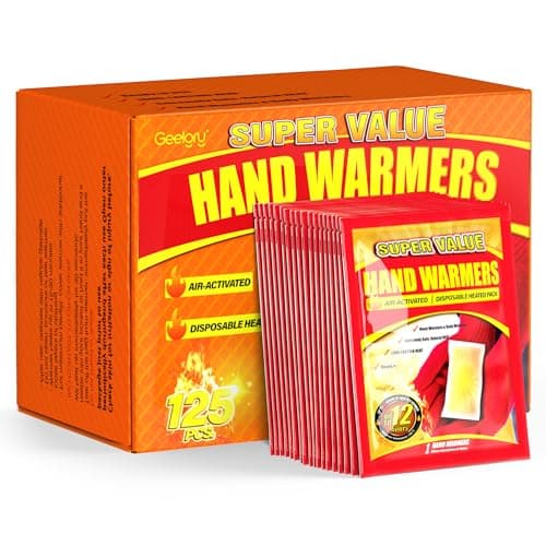 Hand Warmers Disposable 125Pcs, Long-Lasting Up to 12 Hours for Warm Body, Safe Portable Hand Warmers for Hand and Foot, Heater for Camping, Fishing, Winter for Women Men Mom Dad - Image 1