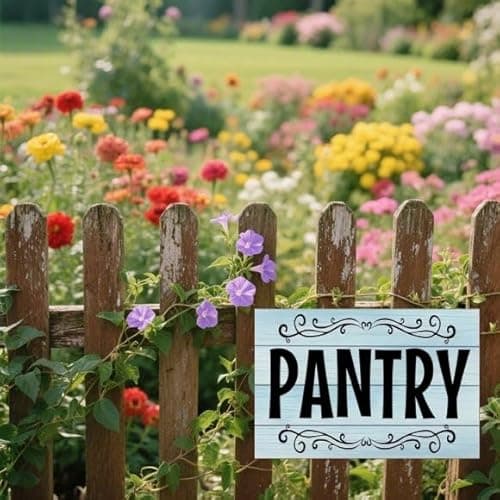 Carastora Vintage Pantry Wall Sign – Metal Tin Kitchen and Home Décor, Farmhouse Rustic Style for Bar, Café or Room Door, 12 x 8 Inches - Thumbnail 2