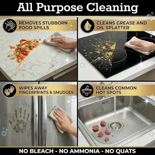 Thirteen Chefs Multi-Surface Cleaner for Kitchen, Home and Bath - Cleans All Countertops, Stainless Steel, Glass, Floor and Tile - 16oz Spray Bottle - Thumbnail 4