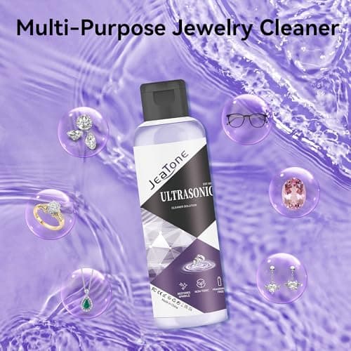 Ultrasonic Jewelry Cleaner Solution for Ultrasonic Cleaner Machine, Professional Cleaning of Jewelry, Diamonds, Gold, Silver, Remove Odors, Discoloration & Stains 2 Pack 4oz - Thumbnail 4