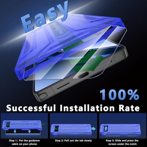 YWXTW 2 Pack Matte Screen Protector for Samsung Galaxy S26 + 1 Set Camera Lens Protector, [Smooth as Silk] [Fingerprint Unlocking] Anti Glare Anti Fingerprint Tempered Glass Screen - Thumbnail 3