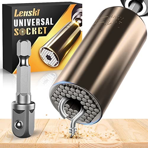Lenski Super Socket Gifts for Men, Universal Socket Tool Mens Gifts for Husband Dad Adults, Grip Set with Power Drill Adapter, Birthday Gifts for Men Him - Image 1