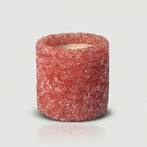 Crystal Geode Candle Healing Energy Stone, Rose Quartz Cinnamon, Gourmand Perfume - Handmade Wishing Gifts, Attraction, Mindful Intentions, Home Decoration Valentine Decor - Love Gifts for Women - Image 1