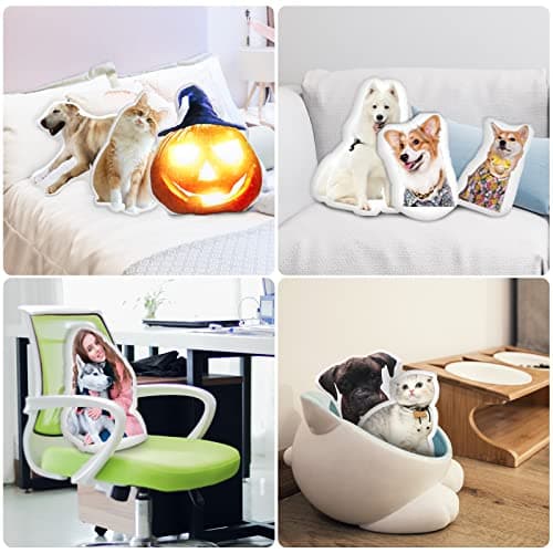 DGGW Custom Pet Pillow - Personalized DIY Shaped Pillow with Pet/Food/People - Duplex Printing Customized Lover Gifts for Birthday/Mother's/Father's/Christmas/Thanksgiving Day (20inches) - Thumbnail 6