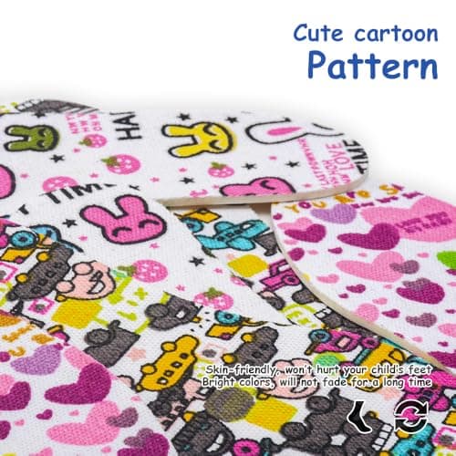 XINIFOOT 4 Pairs Kids Shoe Insoles – Breathable Memory Foam Inserts, Cartoon Pattern, Cut to Fit EU 26-36, Blister & Odor Prevention for Boys, Girls & Toddlers - Thumbnail 5