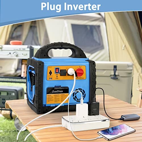 ZunDian 6-in-1 1800 Amp Jump Starter with Air Compressor 260PSI Tire Inflator, 12V Car Battery Jumper Starter Booster Pack for Truck Automotive Battery, Portable Power Station 400W AC Power Inverter - Thumbnail 4