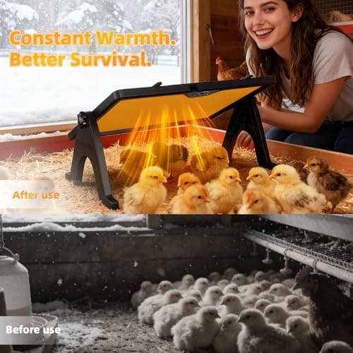 Smart Chick Brooder Heater Plate with Adjustable Temperature (86–167°F) & 0–12H Timer, Built-in Temperature Sensor, 12"x16" Dual-Sided Brooder Plate for Chicks, Remote Control & Adjustable Angle - Thumbnail 6