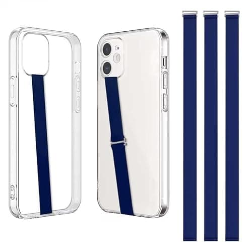 TEAMOLA Silicone Phone Grip Strap - Navy 230 Phone Hand Strap Holder with Loop for Cell Phones, iPhone Grip, Finger Holder & Back of Phone Grips, Secure Anti-Slip Grip(3 Packs) - Image 1
