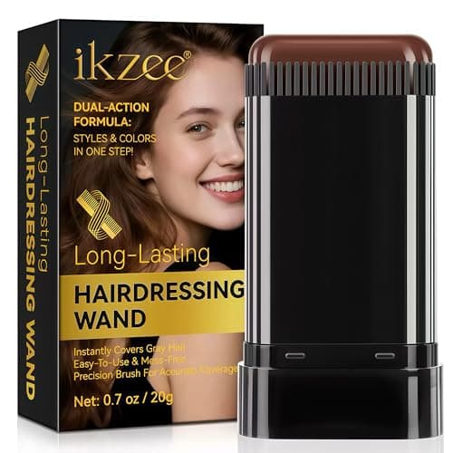 Temporary Hair Dye Comb for Gray Hair Coverage, Disposable Hair Color Stick with Precision Brush, Advanced Non-Irritating & Smudge-Proof Formula, Quick Root & Sideburn Touch-Up (light brown) - Image 1