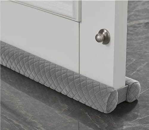 Ciieyuo Premium Velvet Under Door Draft Stopper, 30'' to 36'' Adjustable Gap Filler, Double-Sided Windproof Seal, Easy Install to Block Noise, Cold Air, Light, Dust, and Drafts - Image 1