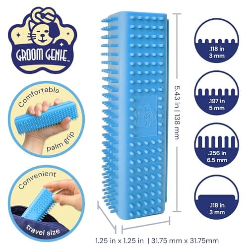 Groom Genie Magic Pet Hair Block Brush (Sky Blue) | Ultimate Dog & Cat Hair Remover for Sofa, Furniture, Carpet, Bedding, and Clothing | Reusable, Durable, and Easy to Use - Thumbnail 5
