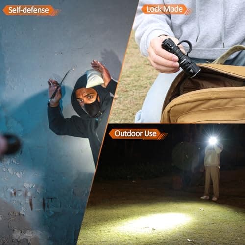 Wurkkos TD07 LED Tactical Flashlight, USB-C Rechargeable Flashlights, 1300 High Lumen EDC Small Flashlight, Turbo/Strobe Momentary, IP68 Waterproof, 6 Lighting Modes, Flash light for Emergency Camping - Thumbnail 5