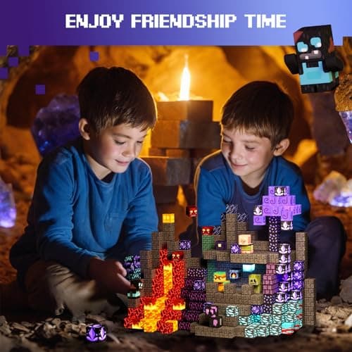 GobiDex Magnetic Blocks, Building Toys Game-Based Build Magwonder Cave World with Magnet Construction Toys STEM Sensory Gift for Boys Girls Birthday - Thumbnail 6