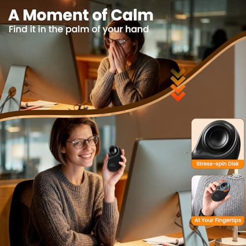 Hand Warmers Rechargeable, Electric Hand Warmers with Fidget Spinner, 2 Pack 6000mAh Reusable Charging Handwarmers, Magnetic Pocket Heater Gifts for Women, Men, Outdoor, Hunting, Fishing, Golf Camping - Thumbnail 4