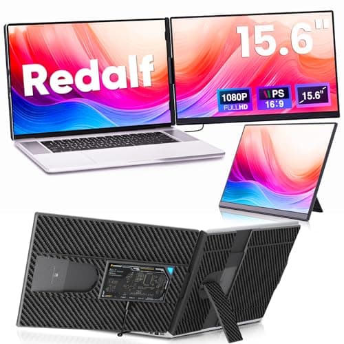 Redalf Laptop Screen Extender, 15.6" FHD 1080P Portable Monitor for Laptop, Detachable and Plug-Play Travel Monitor for 13-17.3" Laptops,Compatible for Mac/Wins/Dex/Chrome - Image 1