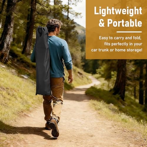 HOMSUPPLIE'S Folding Camping Cot,Outdoor Portable Camp Bed, Sleeping Cots with Carry Bag (Black) - Thumbnail 4