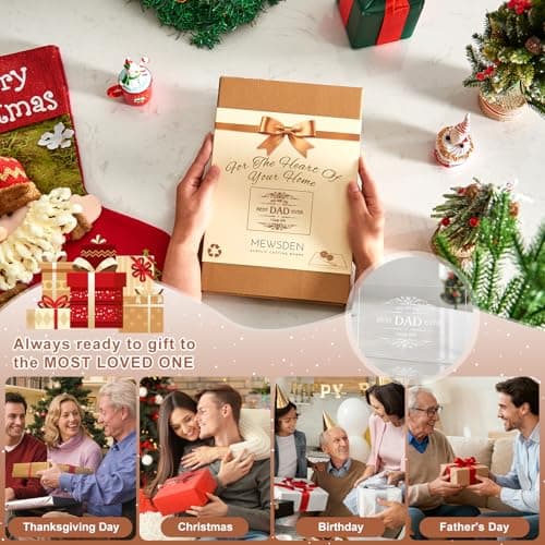 Dad Gifts from Daughter Son - Engraved Best Dad Ever Acrylic Cutting Board with Counter Lip, Cooking Gift for Father Daddy Christmas Birthday Presents Clear Countertop Protector Kitchen Decor - Thumbnail 4